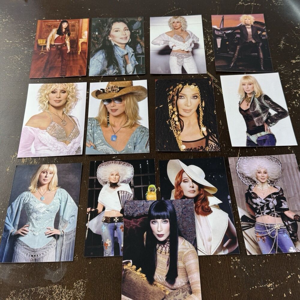 Cher Original 4x6 Color Photographs Lot Of 13 Photoshoots Events Singer Actress